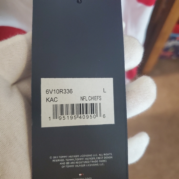 NEW Tommy Hilfiger Kansas City Chiefs KC Chiefs Mens Large Long Sleeve Shirt - Picture 6 of 10